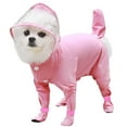 thumbnail image 1 of Dog Raincoat with Hood Full Body Dog Raincoat with Attached Rain Boots for Small Dogs Pet Rain Slicker Poncho Puppy Rain Jacket, 1 of 6
