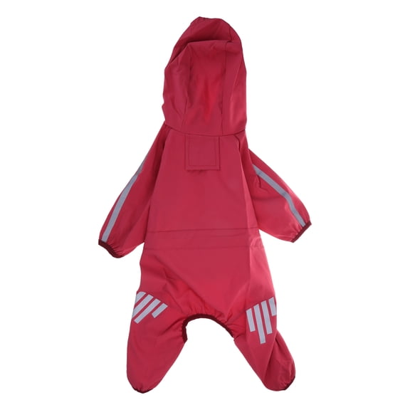 Dog Rainwear Step In Dog Windproof Rain Coat FourSeason Pet Clothes Outdoor Walking Raincoats with ReflectiveStripes