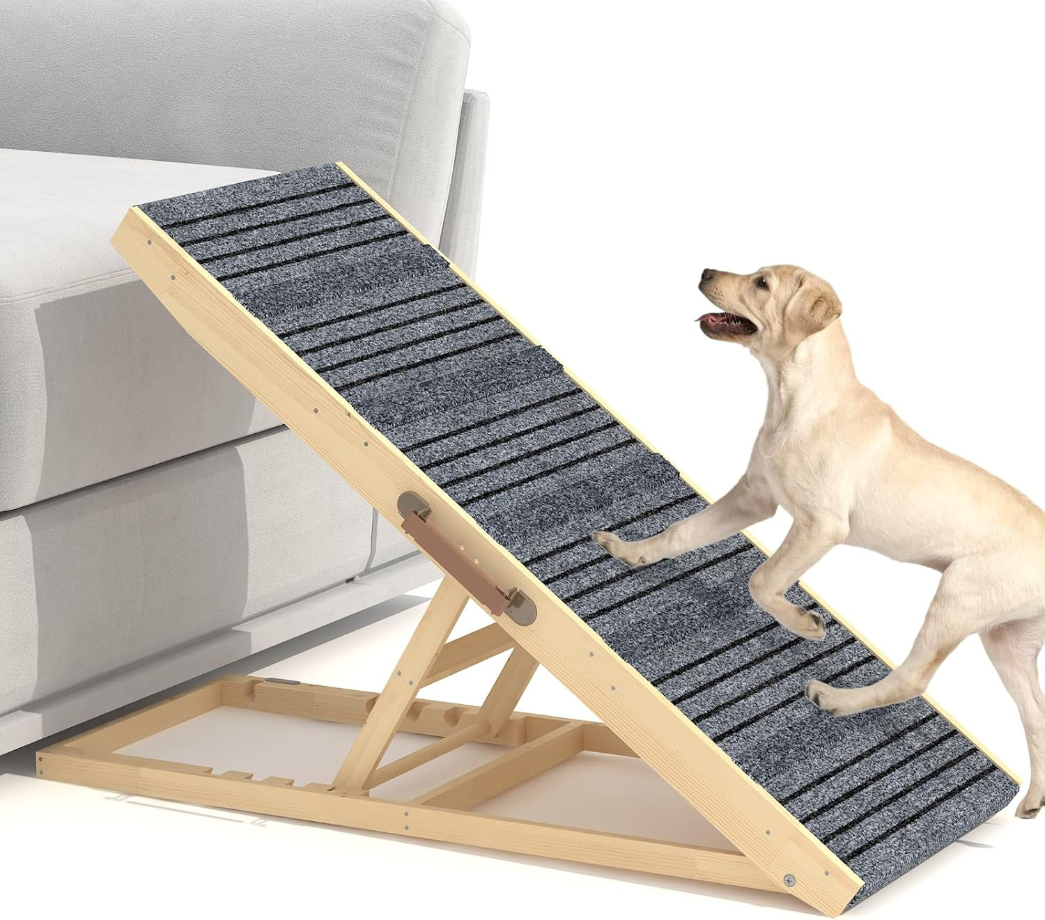 Dog Ramp for Bed, 40 Inch Dog Ramp for Car, Supports Up to 200lbs, with ...
