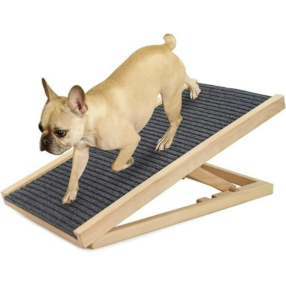 Dog Ramp For Bed Dog Ramp Pet Steps Two-Stage Height Adjustable Pet on and Off Ladder Ramp Lighter Weight Compact and Portable