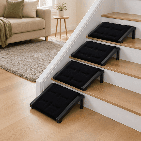 Sponge Pedding Dog Ramp For Stairs Heavy Duty Metal Frame Non-slip Pet With Sponge ...