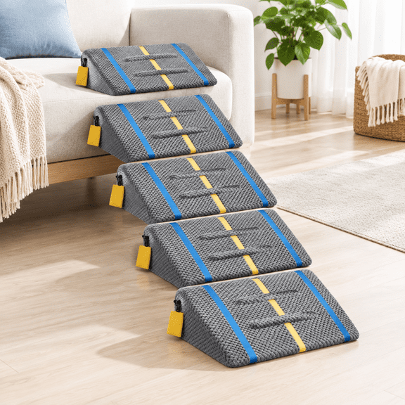 Dog Ramp For Stairs With Anti-slip Bump 40d Foam Stair Wedges For Small Dogs