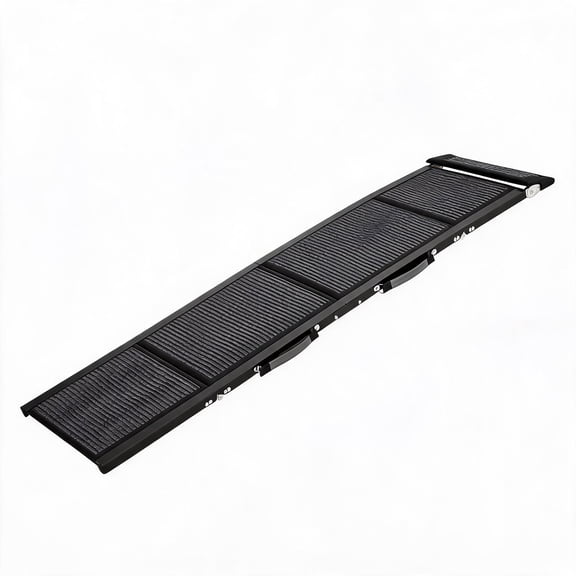Dog Ramp for Car, 71" Quad-Fold Folding Pet Ramp with 250 lbs Capacity, 20" Wide Anti-Slip Aluminum Portable Ramp for SUV