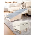 thumbnail image 1 of Dog Ramp for Couch Sofa and Low Bed, 15.7" W Foldable 2-in-1 Pet Steps & Ottoman, Non-Slip Wooden Pet Stairs for Small Senior Injured Dogs & Cats, 1 of 6