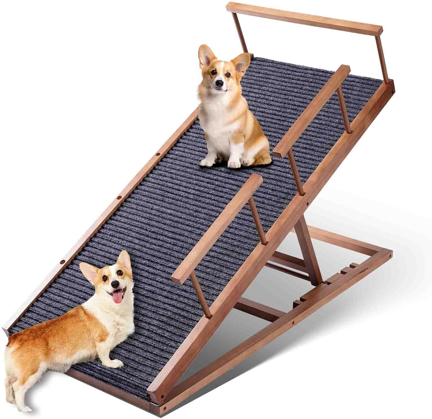 Dog Ramp with Side Rails,Indoor Dog Ramp for Bed,Doggo Ramps,Anti-Slip ...