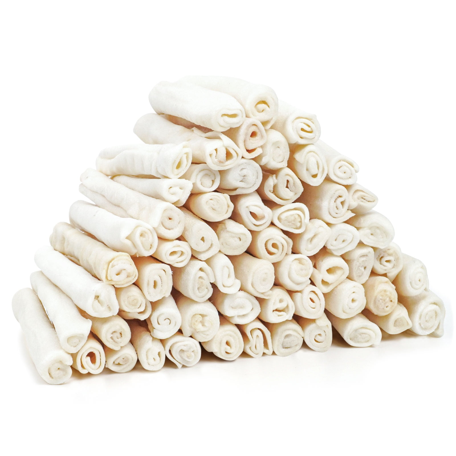 Dog Rawhide Rolls Twist Sticks Dog Chew Treats Natural Flavor 6.5 Inch