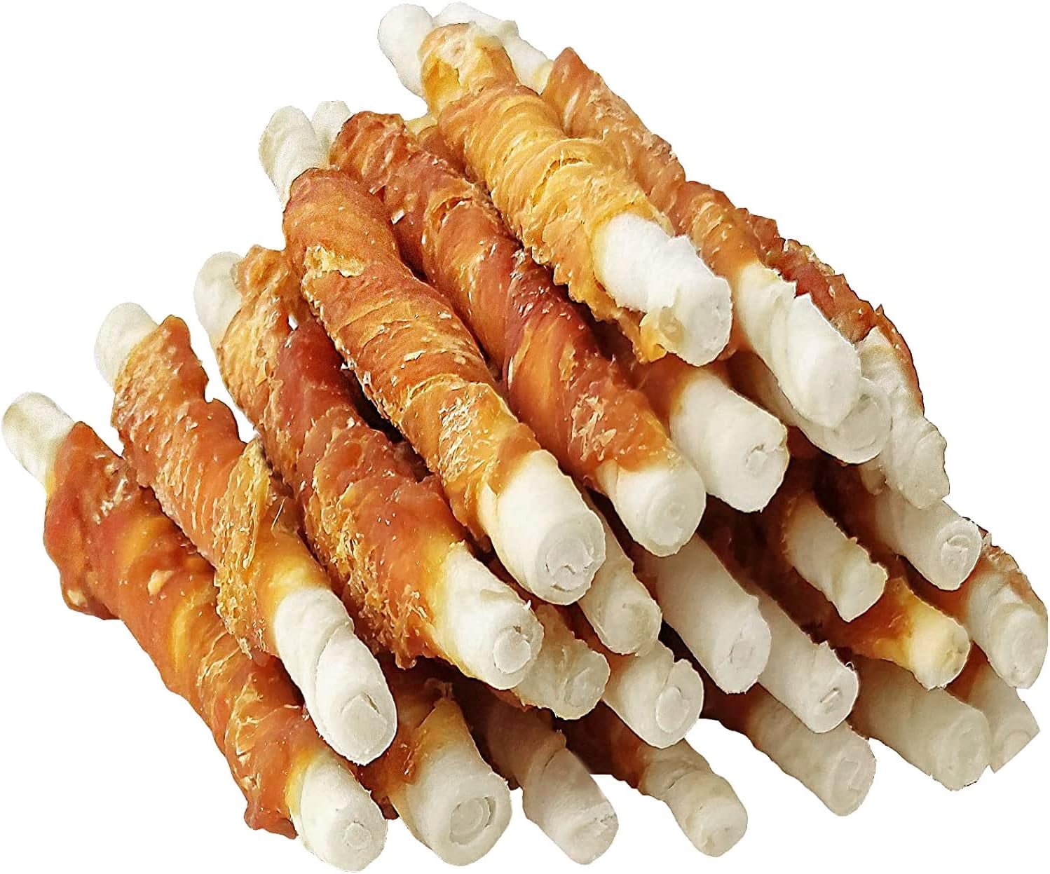 Pet Paradise Chicken Wrapped Dog Rawhide Twist, 5 Inch, 25 Count for