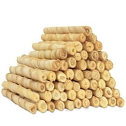 MON2SUN Dog Rawhide Twist Sticks Chicken Flavor 5 inch Thin Sticks Rawhide Chews Dog Treats for Puppy and Small Dogs 60 Count