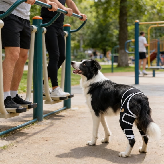 Dog Rear Hip Support Brace, Black, Size L, 1 Piece - Ideal For Canine Hip & Leg Joint Support, Adjustable Fit For Enhanced Mobility, Comfortable Dog Leg Protection For Active