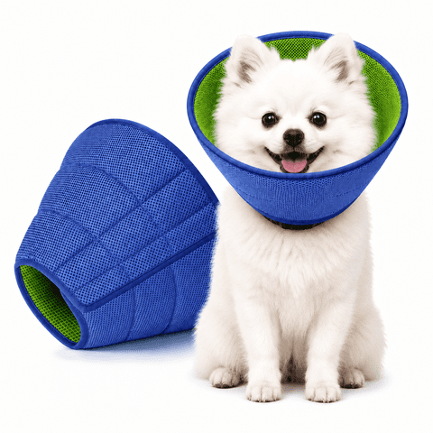 Dog Recovery Collar, Soft Cones for Dogs after Surgery, Dog Cone Collar for Wound Healing & Anti-Licking, Blue-Green
