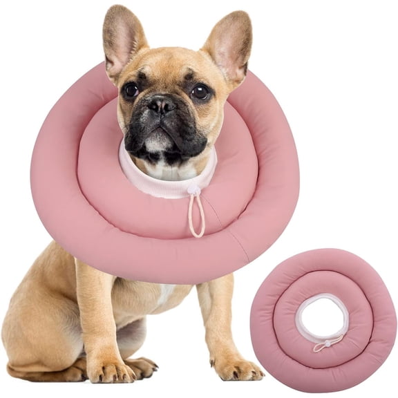 Dog Recovery Collar, Waterproof Soft Dog Cone After Surgery, Comfy Protective Elizabethan Collar Alternative for Dogs Cats, Adjustable Pet Neck Donut Cone Anti-Licking Biting Wounds