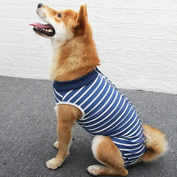Dog Recovery Suit Abdominal Wound Puppy Surgical Clothes Post-Operative Vest Pet After Surgery Wear Substitute E-Collar & Cone