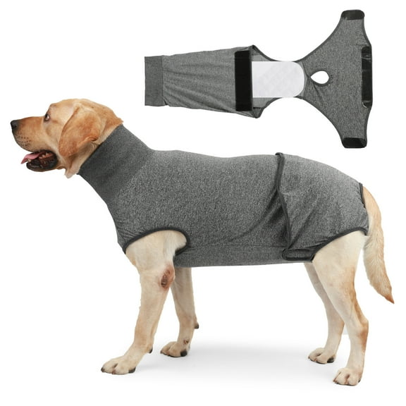 Dog Recovery Suit Surgery Dog Onesie Cone Alternatives Spay Neuter Suit Surgical Recovery Suit - Grey