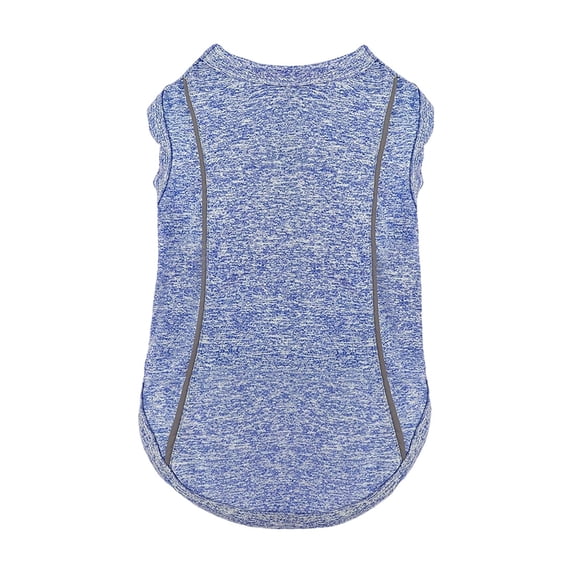 Dog Reflective Tank Top Lightweight Breathable Summer Vest with Night Safety Stripe for Small Medium Breeds, Blue M
