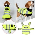 thumbnail image 1 of Dog Reflective Vest Adjustable Dog Safety Service Vest Pet High Visibility Apparel For Hunting Outdoor Activities Walking At Night,XL-55cm,Yellow, 1 of 5