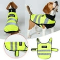 thumbnail image 1 of Dog Reflective Vest Adjustable Dog Safety Service Vest Pet High Visibility Apparel For Hunting Outdoor Activities Walking At Night(Yellow S-35Cm), 1 of 5