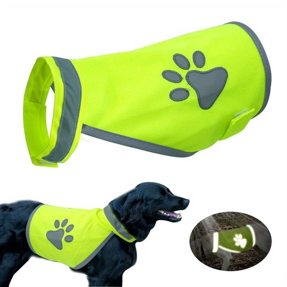 Dog Reflective Vest, High Visibility Dog Vest Jacket Clothes Safeguard, Great for Hunting Outdoor Walking Night