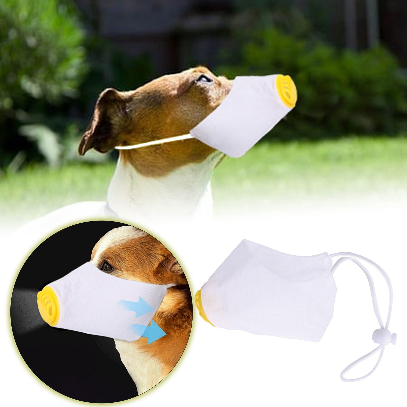 Dog Respirator Mask, Reusable Dog Muzzles, Adjustable Breathable Pet ...