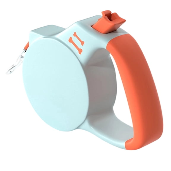 Dog Retractable Leash 16ft/5m Nylon Tape Walking Lead 360° Swivel Anti‑Tangle Safety Rope Hand‑Lock Heavy‑Duty Accessory For Medium Large Dogs Up To 50lb Orange