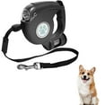 thumbnail image 1 of Dog Retractable Leashes with Flashlight and Waste Bag Dispenser 3 in 1 Automatic 15ft Dog Walking Leash - black, 1 of 5
