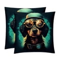 thumbnail image 1 of Dog Retro Chair Pillow Covers Set with Velvet Material, Unique Patterns, 16x16, 18x18, 20x20 Inches, 2 Items Included for Throw Pillows, Pillow Inserts,for Various Occasions, 1 of 6