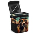 thumbnail image 1 of Dog Retro Foldable Car Trash Can with Lid, Leak-Proof, and Hanging Storage Bag - Car Garbage Can, Car Trash Can, Trash Can for Car, 1 of 6