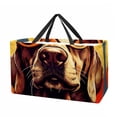 thumbnail image 1 of Dog Retro Large Capacity Reusable Oxford Cloth Storage Bin: Foldable Storage Bag, Picnic Basket, and Storage Box, 1 of 7