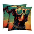 thumbnail image 1 of Dog Retro Luxurious Velvet Pillow Inserts Covers- Set of 2,for Bed Pillow Covers and Throw Pillows - Available in 16x16, 18x18, and 20x20 Inches with Unique Patterns for Various Occasions, 1 of 6