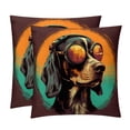 thumbnail image 1 of Dog Retro Pillows Set of 2 | Decorative CoversPillows with Unique Patterns | Available in 16x16, 18x18, and 20x20 Inches | for Home Decor and Gifting | Throw Pillow Accent for Any Room, 1 of 6