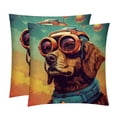 thumbnail image 1 of Dog Retro Throw Pillow Covers Inserts with Unique Patterns - Set of 2 for Pillows Covers - Available in 16x16, 18x18, 20x20 Inches - Great for Throw Pillow Covers - Versatile for Various Occasions, 1 of 6