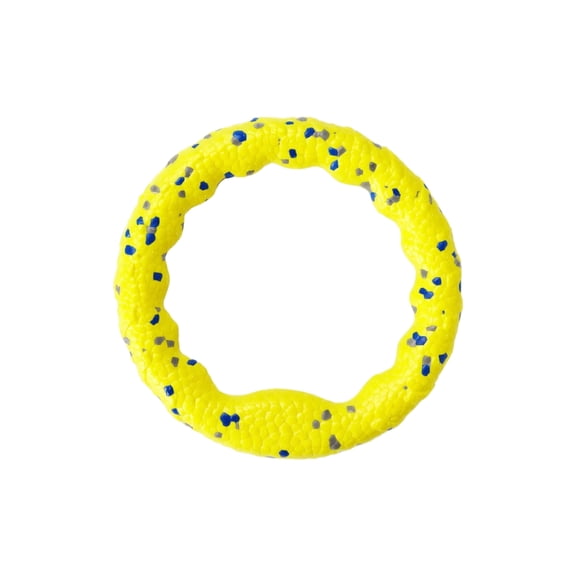 Dog Ring Fetch Toys, Interactive Pet Toys, Tether Tug Outdoor Dog Toys, Large Dog Toys Small Dog Toys, 9 Inch Diameter Eva Rippled Pull Ring Human Pet Tug of War Outdoor Training