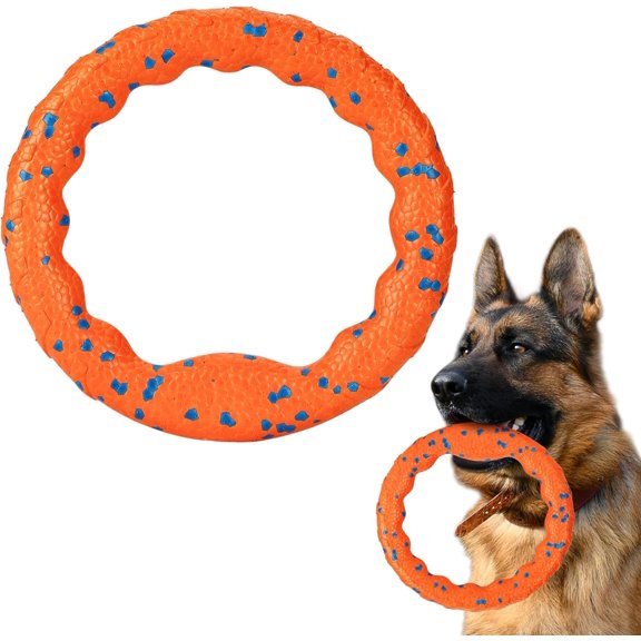 Dog Ring Toy, Indestructible Flying Disc for Throwing Catching, Water Floating Training Ring