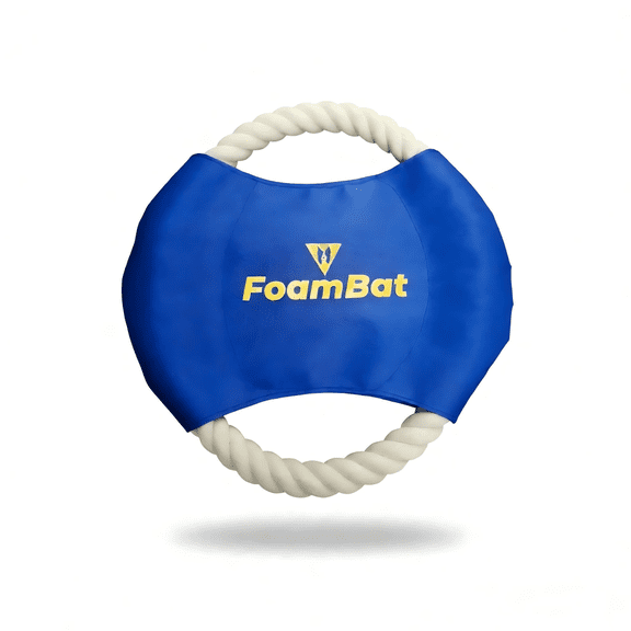 Dog Rope Flying Disc for Small Medium Dogs, Durable Canvas Cotton Chew Toy for Fetch Training, Tough Interactive Frisbee for Aggressive Chewers, 7.4 Inch