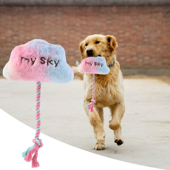 Dog Rope Toy for Aggressive Chewers, Built-in Sound Bite Resistant Teeth Grinding Relieve Boredom Squeaky Chew Toy for Dogs