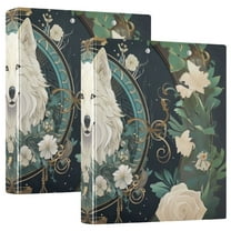 Dogs Flowers Floral Purple 3 Ring Binders 1.5 inch Hardcover File ...