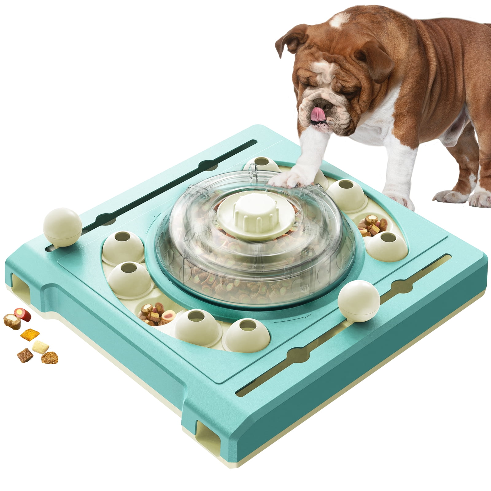 KADTC Dog Puzzle Toy, XL Size, 2 Levels of Step-by-Step Challenge, Spin to Release Treat Dispenser, Slow Feeder & Mental Stimulation Enrichment Toy for Small Medium Large Dogs