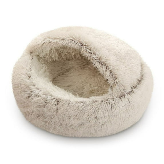 Dog Round Pet Winter Warm Sleeping Bag | Soft Calming Bed for Small Pets Under 6kg | 50x50cm Washable Polyester & Cotton Bed