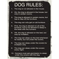 thumbnail image 1 of Dog Rules Metal Sign, 1 of 1
