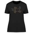 thumbnail image 1 of Dog Running With Letter T-Shirt Women -Image by Shutterstock, Female x-Large, 1 of 2