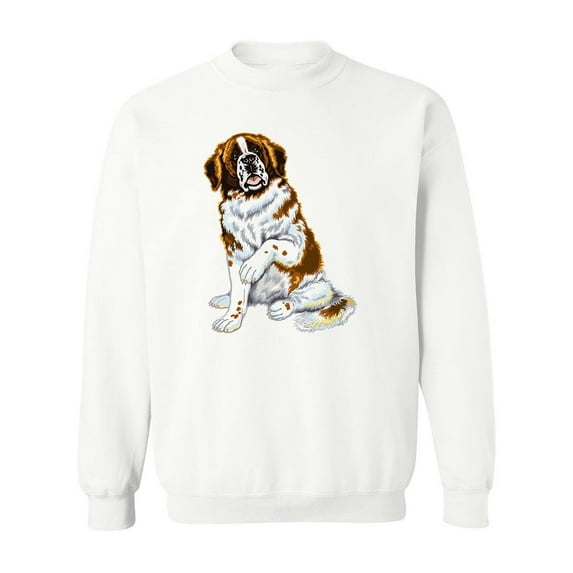 Dog Saint Bernard. Sweatshirt Men -Image by Shutterstock, Male Medium