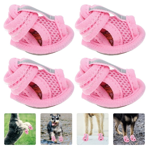 LIOOBO Dog Sandals for Deck 4Pcs