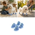 thumbnail image 1 of Dog Sandals Puppy Shoes Dog Booties Breathable Mesh Soft Antiâ Sole Adjustable Reflective Straps Paw Protectors For Small Dogs Summer Outdoor Walking(Blue-2XL), 1 of 4