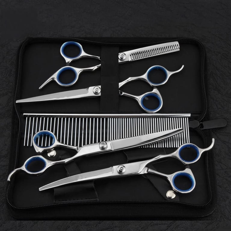 Dog Scissors Fur Scissors For Dogs Cat 5-In-1 Sharp Curved