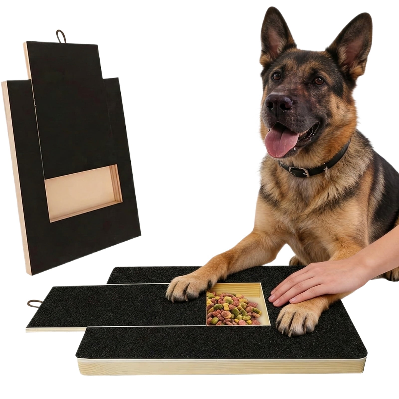 Dog Scratch Board with Treat Box | Calming Nail Trim Pad | Wood Stress Free Dog Nail Scratchs Pad, for Breeds Large and Small Dogs Cats Play Stimulation Boredom