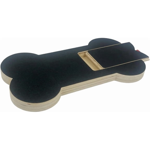 Dog Scratching Board with Compartment Bone-Shaped Wooden Nail File