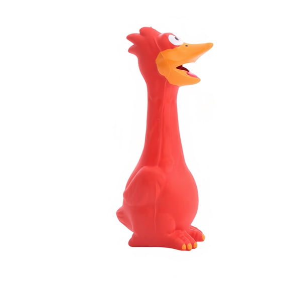 Dog Screaming Chicken Toy, Latex Squeaky Toy for Small Medium Large Dogs, Fetch Game Boredom Relief Toy