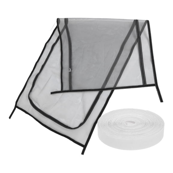 Dog Screen Door with Heavy Duty Mesh and Easy Zipper Closure for Ventilation and Security