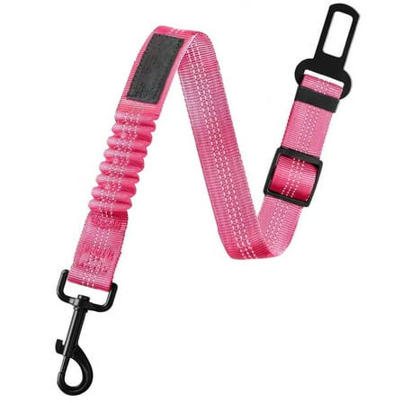 Dog Seat Belt Adjustable Dog Car For Vehicle Nylon Pet Seat Belt With Elastic Bungee Buffer Reflective & Durable Car Harness For Dogs