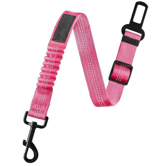 Dog Seat Belt Adjustable Dog Car For Vehicle Nylon Pet Seat Belt With Elastic Bungee Buffer Reflective & Durable Car Harness For Dogs