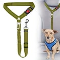 thumbnail image 1 of Dog Seat Belt for Car Adjustable Reflective Pet Car Harness with Elastic Bungee Buffer 2 in 1 Headrest Restraint Dog Leash Safety Tether for Dogs Cats Pink Travel Strap 1 Pack, 1 of 9